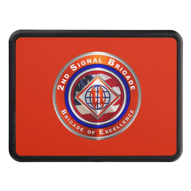 2nd Theatre Signal Brigade Trailer Hitch Cover (Front)