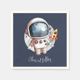 2nd Two The Moon Birthday Paper Napkin