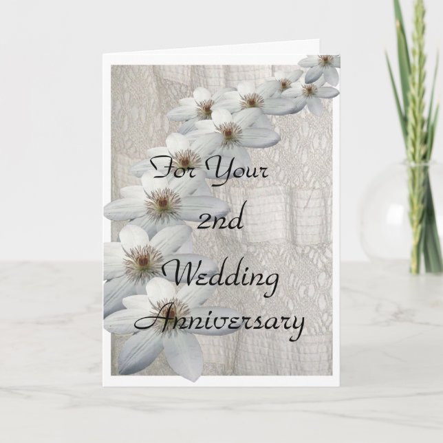 2nd Wedding Anniversary Card Template (Front)