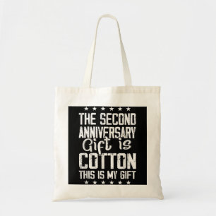 2nd Wedding Anniversary Cotton Him Husband Her Tote Bag