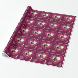 2nd wedding anniversary garnet red heart photo wrapping paper<br><div class="desc">Wedding anniversary wrapping paper in dark red garnet. Personalize this anniversary paper with your own photo and couples name and the anniversary year. Beautiful garnet gemstones effect in a heart shape second Wedding Anniversary wrapping paper ideal to wrap up a special gift for a second wedding Anniversary which is associated...</div>