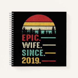 2nd Wedding Anniversary Gift for Her Epic Wife Notebook