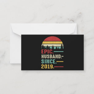 2nd Wedding Anniversary Gift for Him Epic Husband Card