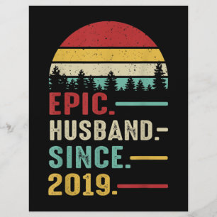 2nd Wedding Anniversary Gift for Him Epic Husband Letterhead