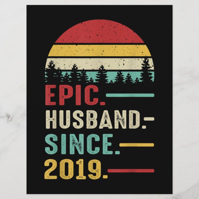 2nd Wedding Anniversary Gift for Him Epic Husband Letterhead (Front)