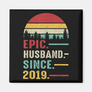 2nd Wedding Anniversary Gift for Him Epic Husband Magnet