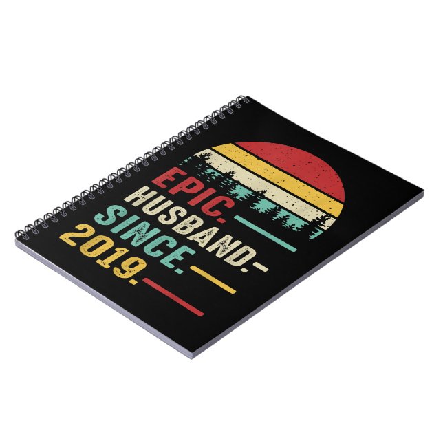 2nd Wedding Anniversary Gift for Him Epic Husband Notebook (Left Side)