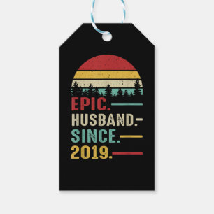 2nd Wedding Anniversary Gift for Him Epic Husband Tags