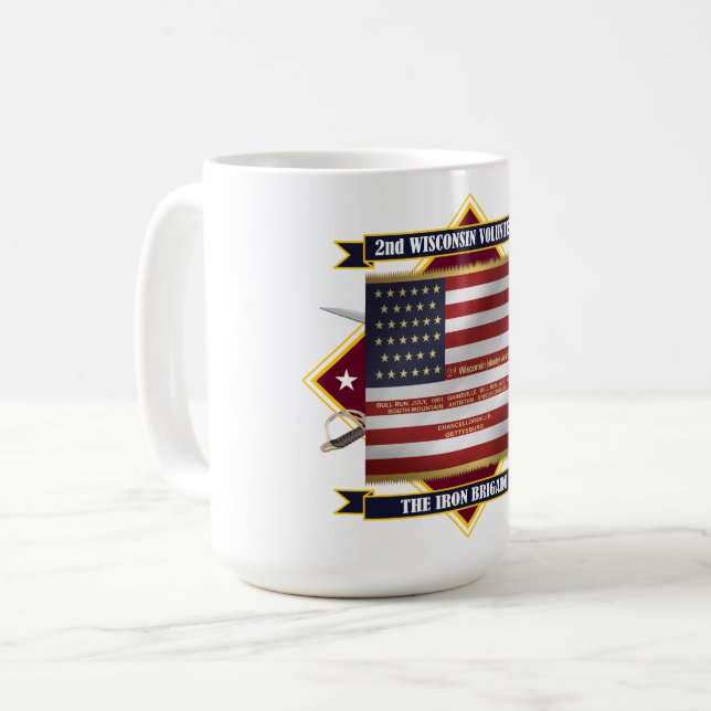 2nd Wisconsin Volunteer Infantry Coffee Mug (Front Left)