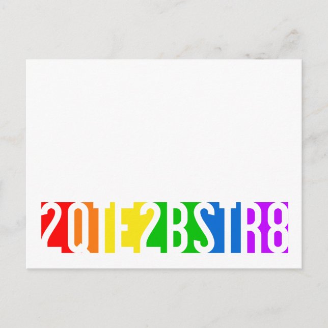 2QTE2BSTR8 postcard, customize Postcard (Front)