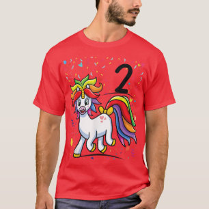 2th party Bday 2 years Unicorn Party 2th Birthday T-Shirt