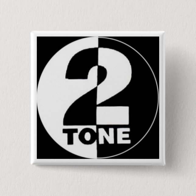 2tone 2 inch square button (Front)