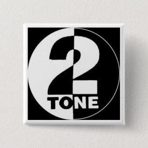 2tone 2 inch square button
