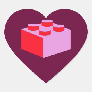 2x2 Brick by Customize My Minifig Heart Sticker