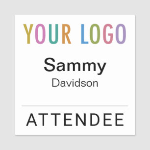 2x2 Nom du participant Badge du logo de l'événemen