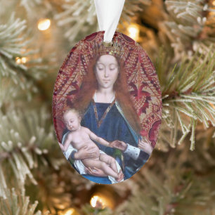 2x Enthroned Madonna and Child (detail; M 070) Ornament