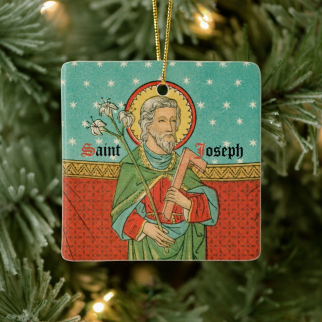 2x Upper Torso of St. Joseph (Detail; VVP 09) Ceramic Ornament (Tree)