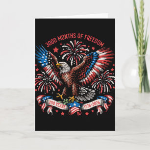 3000 Months 250 Years 250th Us July 4 Eagle Usa Fl Card
