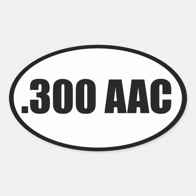 .300 AAC OVAL STICKER (Front)