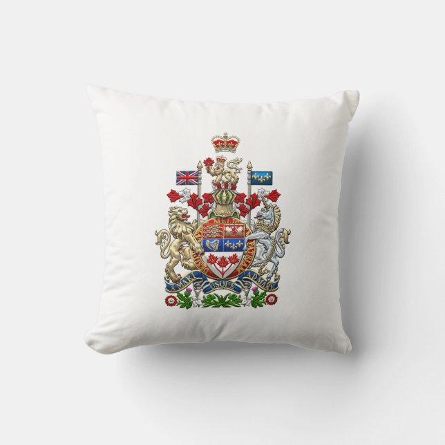[300] Canada Coat of Arms [3D] Throw Pillow (Front)