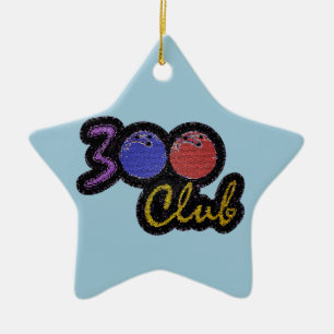 300 CLUB PERFECT GAME IN BOWLING CERAMIC ORNAMENT