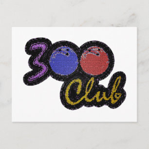 300 CLUB PERFECT GAME IN BOWLING POSTCARD