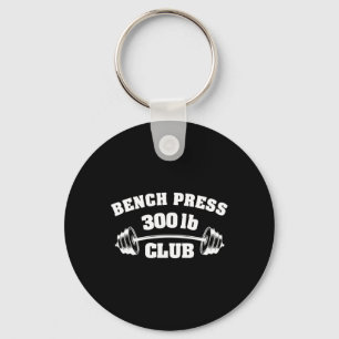 300 Lbs Pound Bench Press Club Gym Weightlifting P Keychain