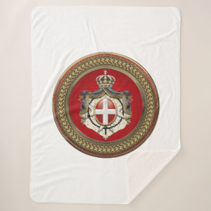 [300] Order of Malta - SMOM Coat of Arms Sherpa Blanket