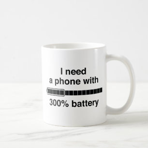 300 Percent Battery Coffee Mug