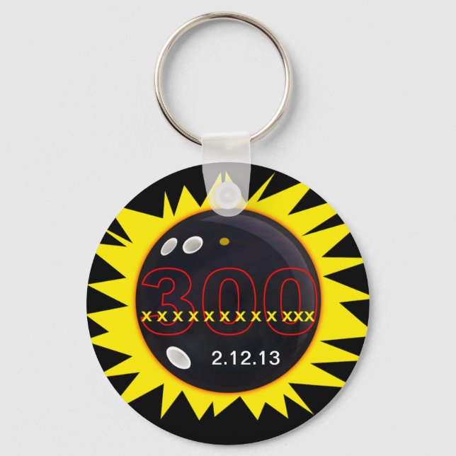 300 Perfect Game Keychain (Front)