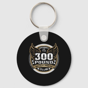 300 Pound Bench Press Club For Powerlifter Weightl Keychain