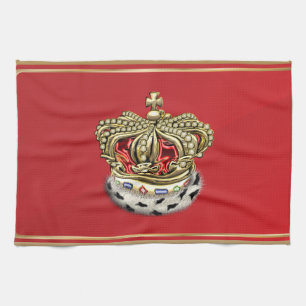 [300] Prince [King] Royal Crown [Fur+Gold][Red] Kitchen Towel