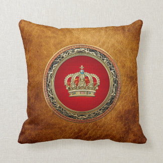 [300] Prince-Princess King-Queen Crown [Belg.Gold] Throw Pillow