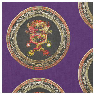 [300] Red and Yellow Dragons Fabric