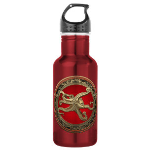 [300] Sacred Gold Octopus in Defensive Posture 532 Ml Water Bottle