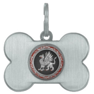 [300] Sacred Silver Griffin Pet Tag