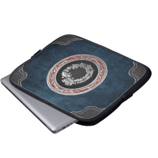 [300] Serpent God Quetzalcoatl [Silver] Laptop Sleeve