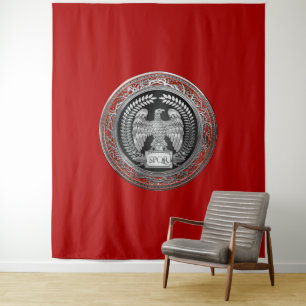 [300] Silver Roman Imperial Eagle Tapestry