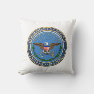[300] U.S. Department of Defence (DOD) Emblem [3D] Throw Pillow