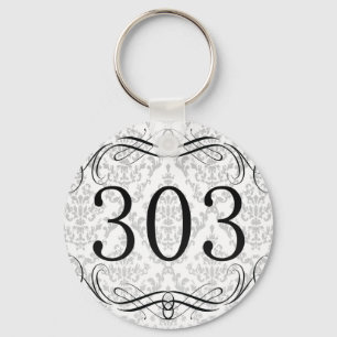 303 Area Code Keychain