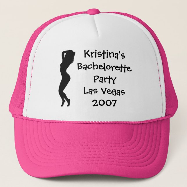 30413, Hot Chicks Bachelorette Party Las Vegas 200 Trucker Hat (Front)