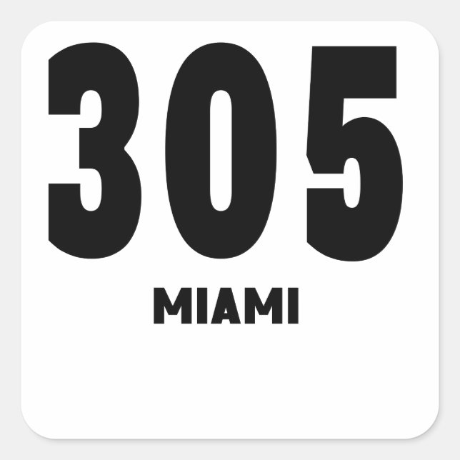 305 Miami Square Sticker (Front)
