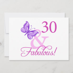 30 And Fabulous Birthday Gifts (Plum) Card