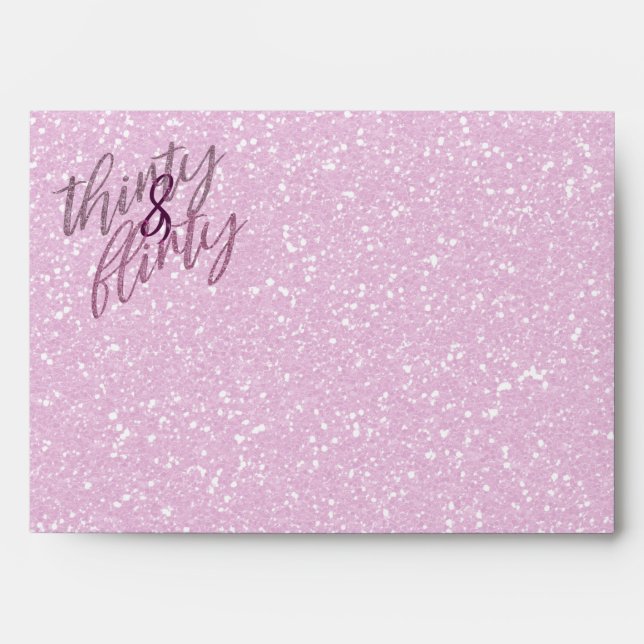 30 and Flirty Birthday Return Address Printed Envelope (Front)