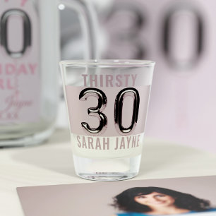 30 Birthday Balloon Personalized Shot Glass