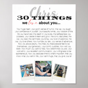 30 choses que nous aimons Poster du 30e anniversai