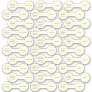 30 Crème Blanc Barbell Prix Balise Stickers