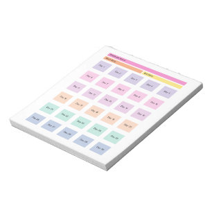 30 Day Challenge Tracker Notepad