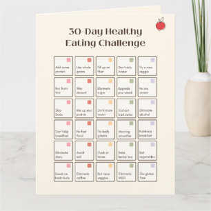 30 Day Healthy Eating   Shopping List Download  Card