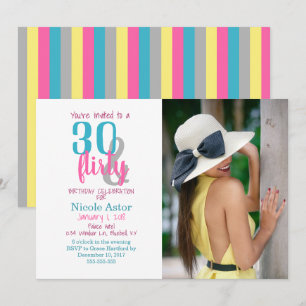 30 et Flirty 30th Birthday Invitation